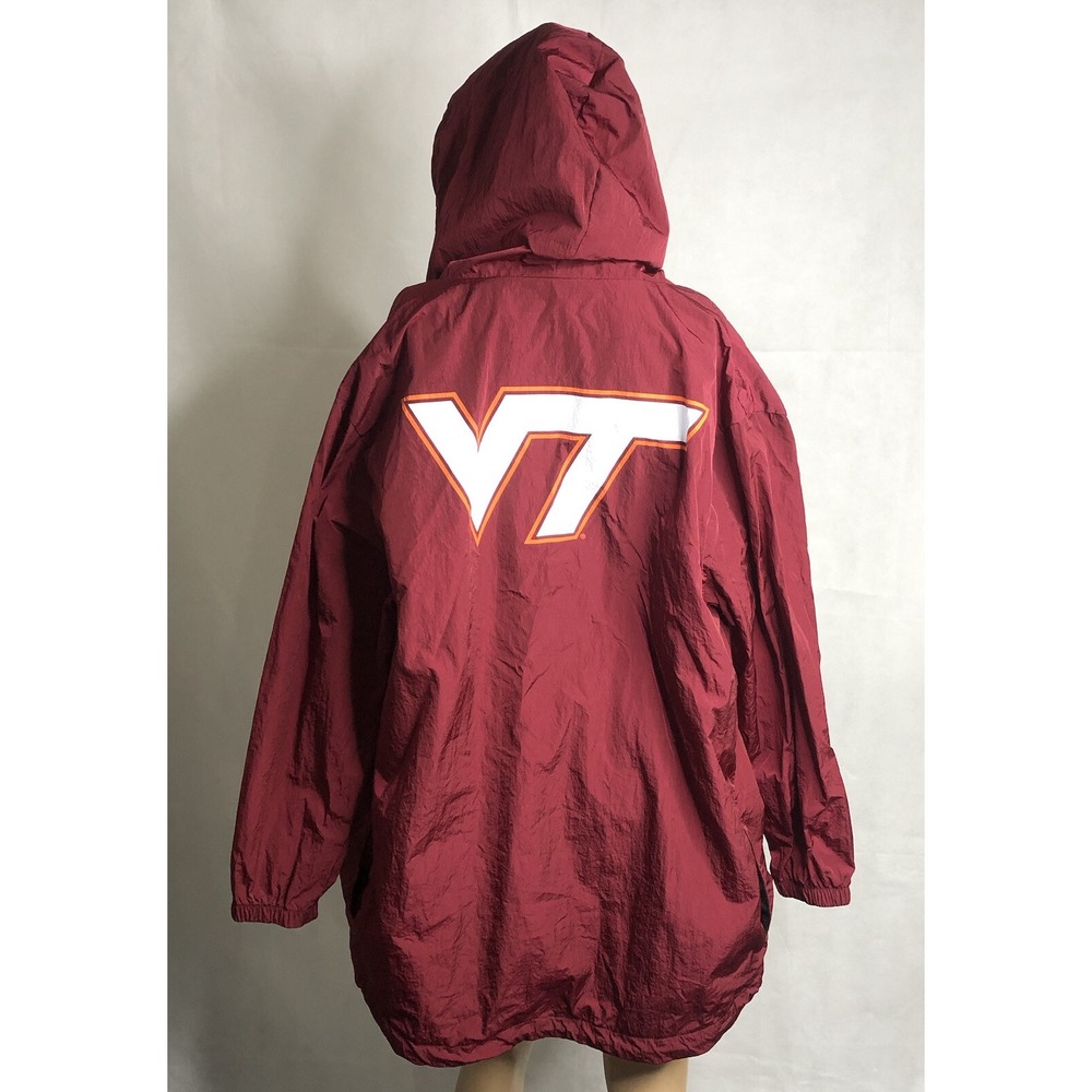 Pink Victorias Secret Windbreaker Jacket Womens XS S Virginia Tech Hokies Maroon
